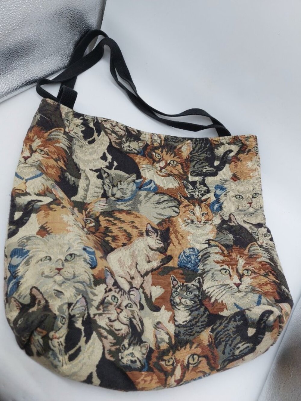 Cats Kitten Tapestry Tote Shopping Bag Multicolor Shoulder Bag